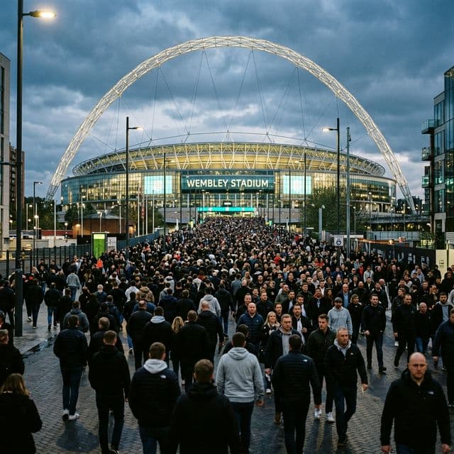 Wembley stadium crowd
