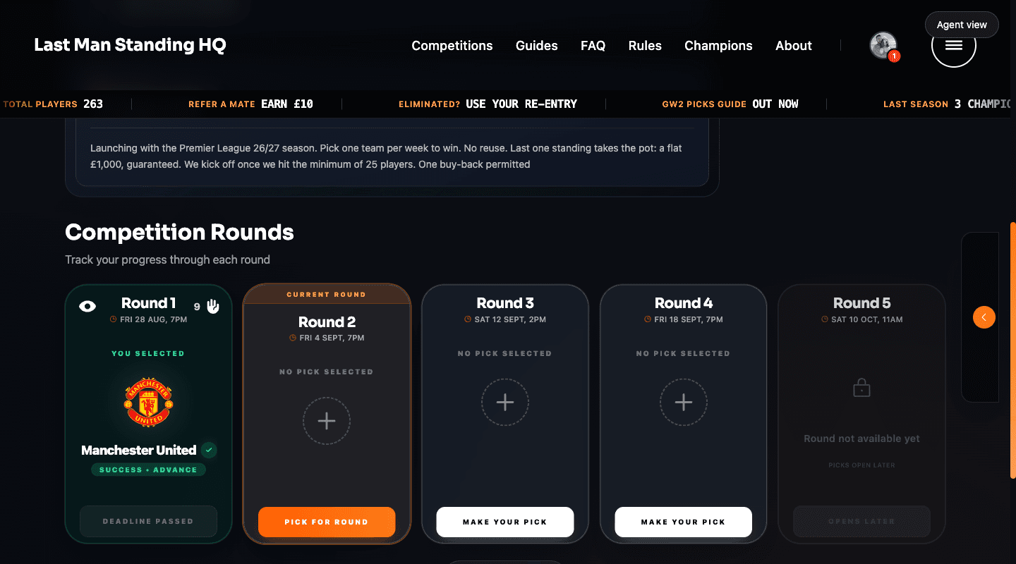 A Sharper Competition Page